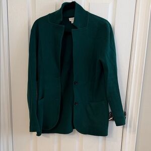 J Crew Green Sweater Blazer